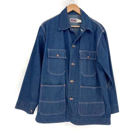 J. C. Penney Other - Big Mac Vintage 1970s Chore Jacket Denim Dark Wash 42 Mens Large JC Penney USA